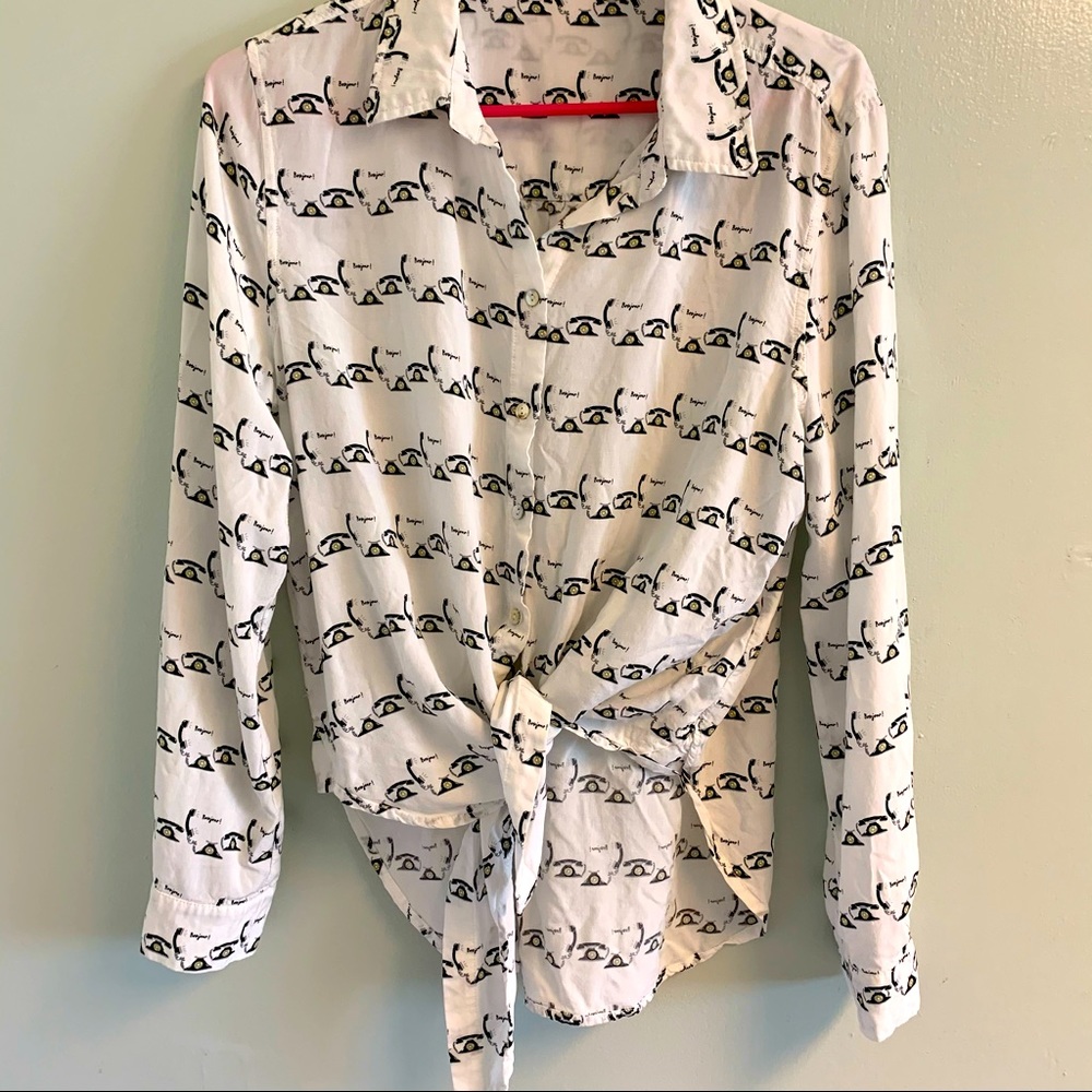 Jane and Delancey Telephones & Bonjour Blouse